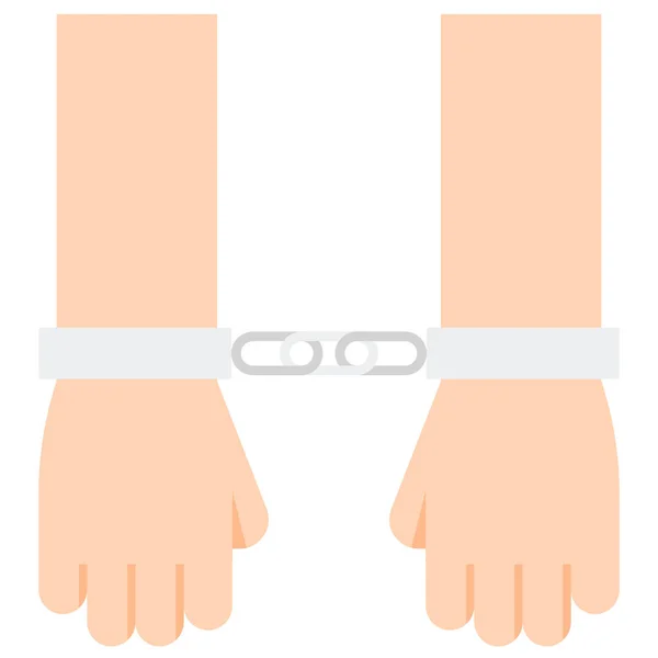 Arrest Handcuffs Police Icon — Stock Vector