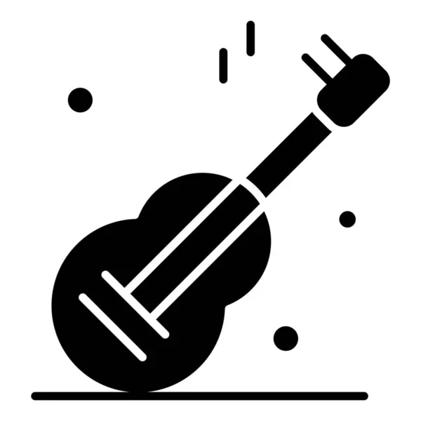 Икона Американской Гитары Солидном Стиле — стоковый вектор