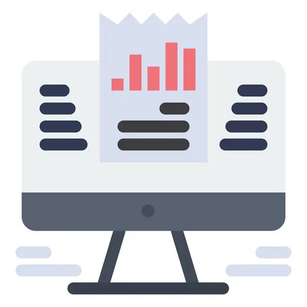 Datos Del Ordenador Portátil Icono — Archivo Imágenes Vectoriales