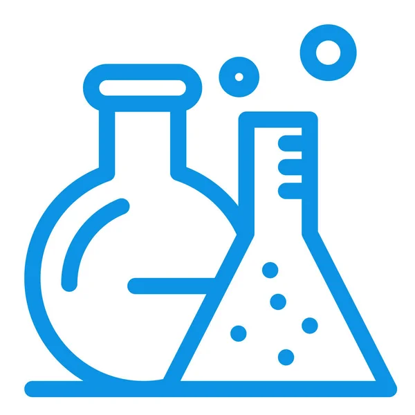 Kolbenlabor Science Ikone Stil Ausgefüllter Umrisse — Stockvektor