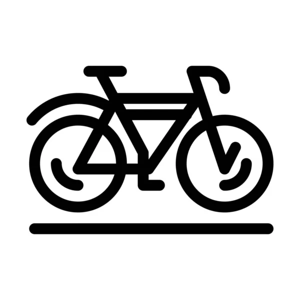 アウトラインスタイルの自転車運動スポーツアイコン — ストックベクタ