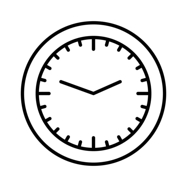 Business Clock Office Ikon Körvonalazott Stílusban — Stock Vector