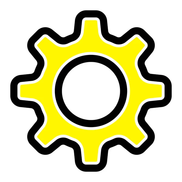 Cog Gear Setting Icon Abstract Category — Stock Vector