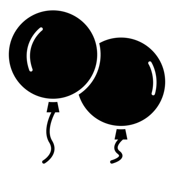 Balones Volar Icono Primavera Estilo Sólido — Vector de stock