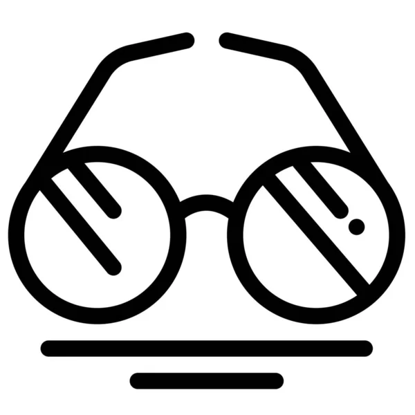 Gafas Ojo Icono Primavera Estilo Contorno — Vector de stock