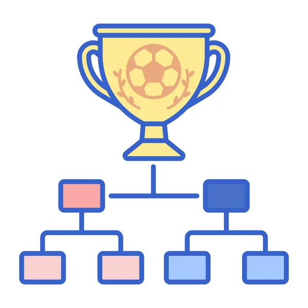 Tournament Playoff Soccer Icon — Stock Vector