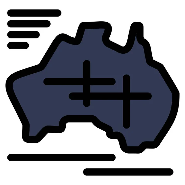 オーストラリア国地図アイコン — ストックベクタ