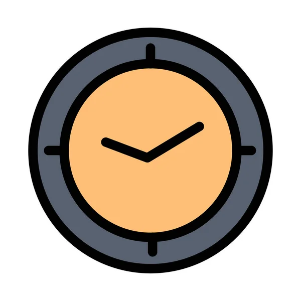 Klok Tijd Timer Pictogram Gevulde Outline Stijl — Stockvector