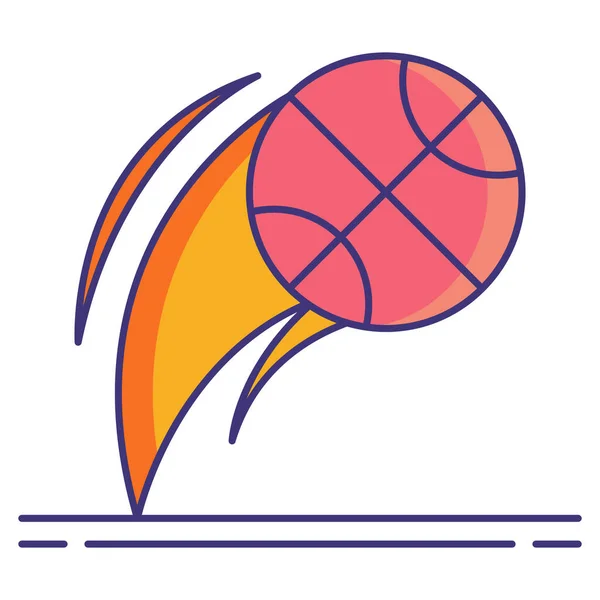 Fliegende Sport Basketball Ikone — Stockvektor