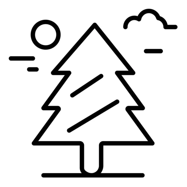 Иконка Дерева Канады Стиле Наброска — стоковый вектор
