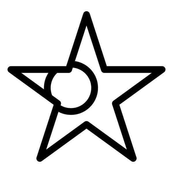 Иконка Звезды Флагом Bangladesh Стиле Абриса — стоковый вектор