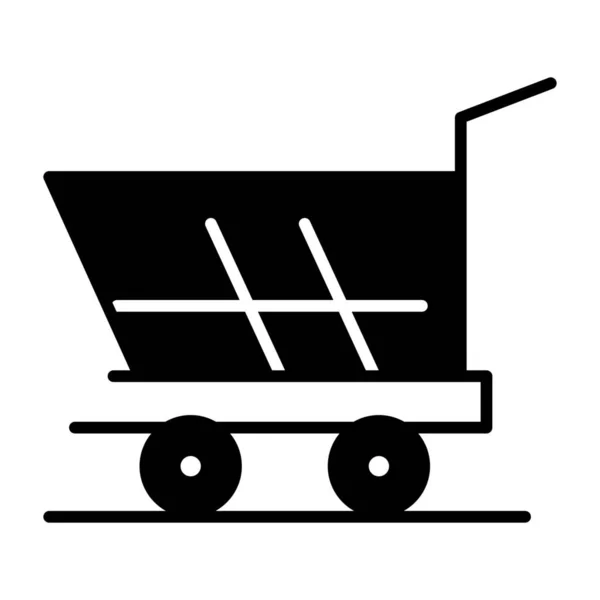 Comprar Carro Icono Compra Estilo Sólido — Vector de stock