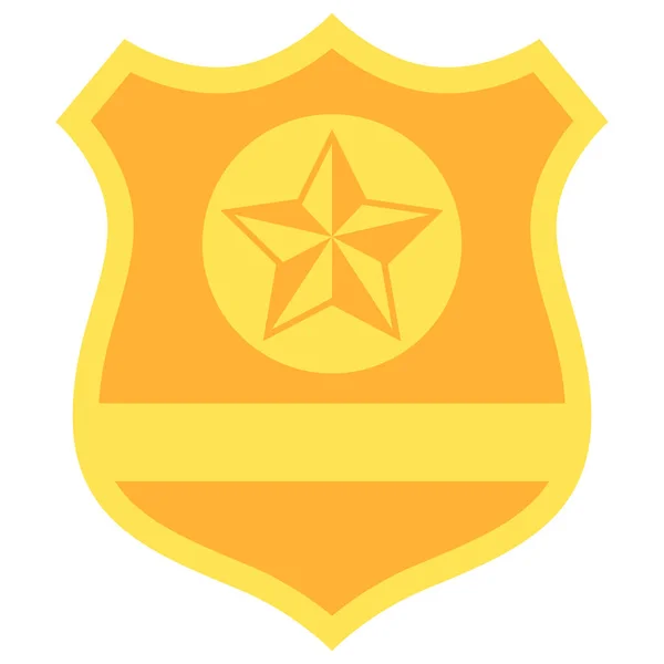 Ícone Medalha Distintivo Policial —  Vetores de Stock
