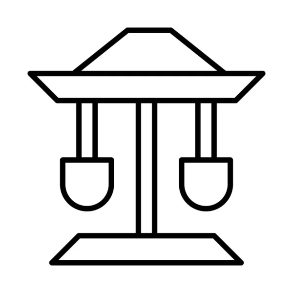 Balance Drum Law Icon Outline Style — ストックベクタ