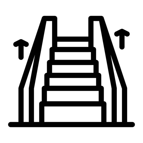 Elektrische Lift Ladder Pictogram Omtrek Stijl — Stockvector