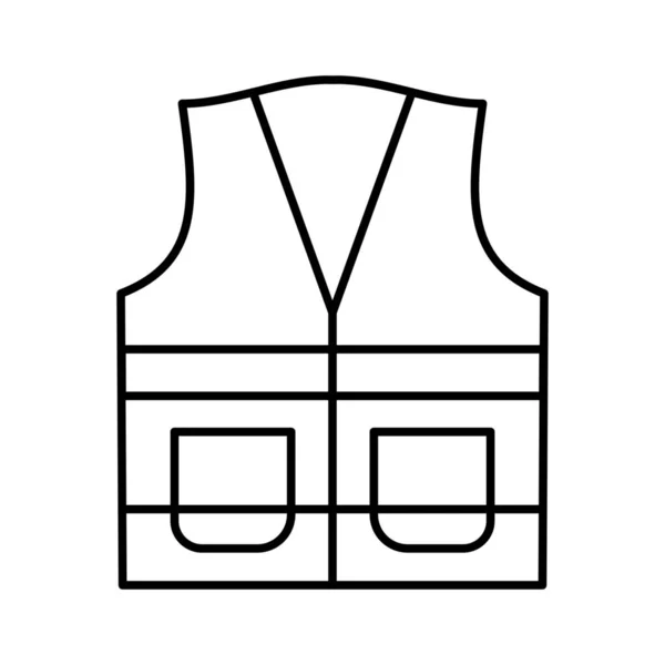 Κατασκευαστικός Μηχανικός Σακάκι Εικονίδιο Στυλ Περίγραμμα — Διανυσματικό Αρχείο