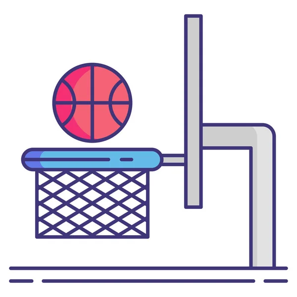 Icône Basket Ball Anneau Rimshot — Image vectorielle