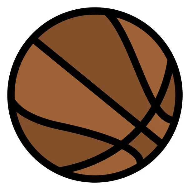 Ball Basketball Education Icon Filled Outline Style — Stock Vector