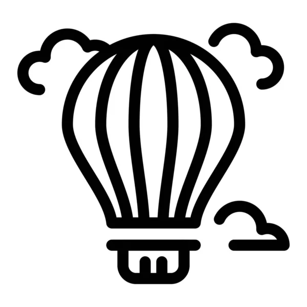 Ícone Quente Balão Estilo Esboço — Vetor de Stock