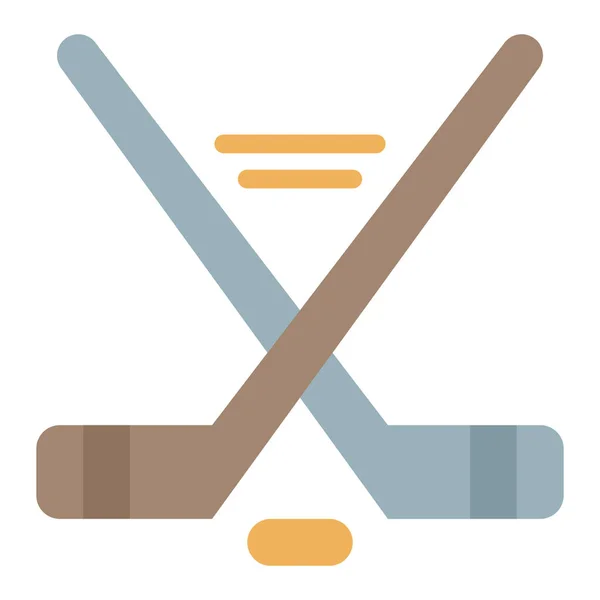 Americká Hokejová Ikona Plochém Stylu — Stockový vektor