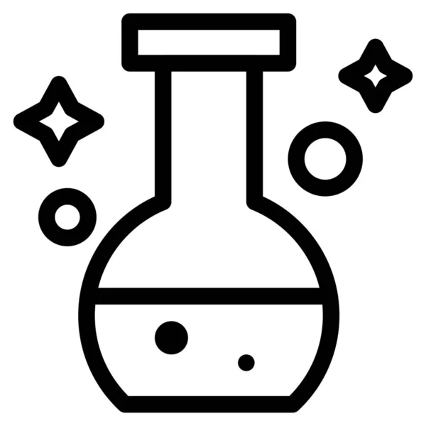 Flask Lab Test Icon Outline Style — Stock Vector