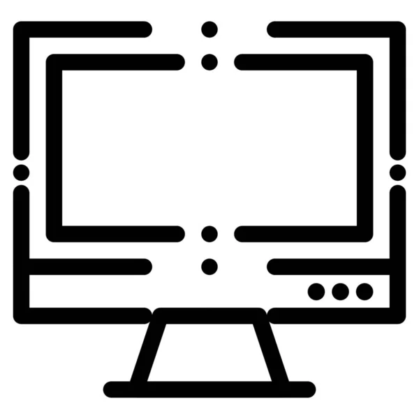 Icono Imac Del Dispositivo Informático Estilo Esquema — Vector de stock