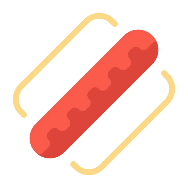 America Icône Hotdog Américain Dans Style Plat — Image vectorielle