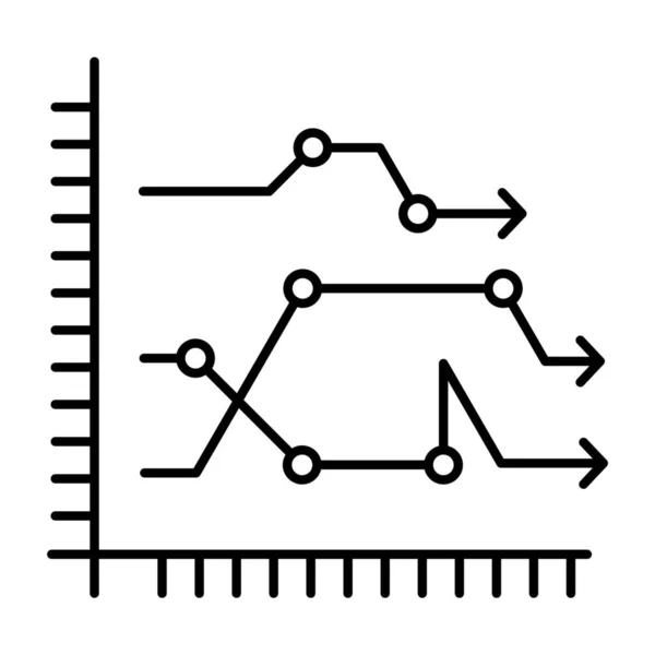 Analytics Business Chart Ikon Konturstil — Stock vektor