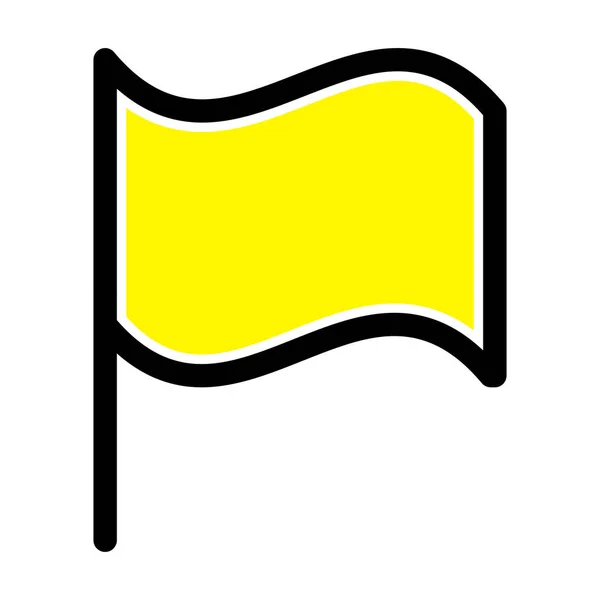 Bandera Básica Icono — Vector de stock