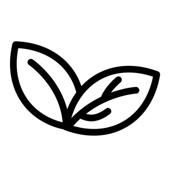 Ikona Rośliny Liść Wzrostu Zarysie Stylu — Wektor stockowy