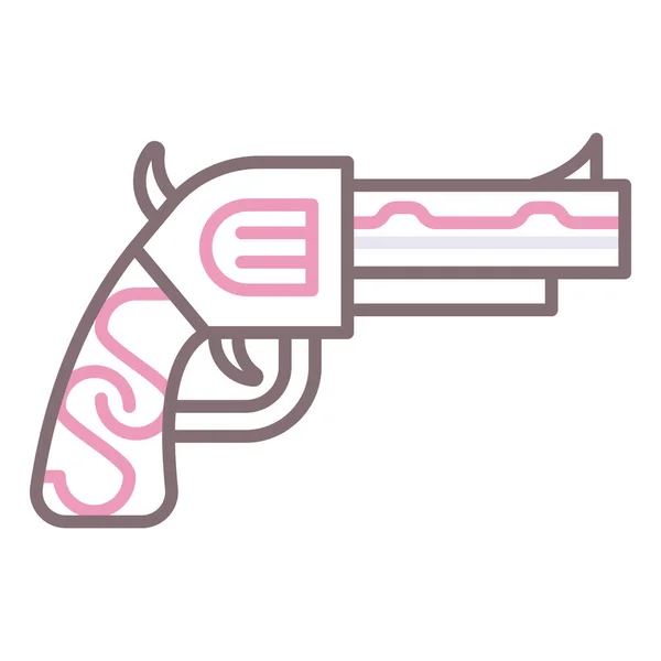 Tatoeage Pistool Pictogram — Stockvector