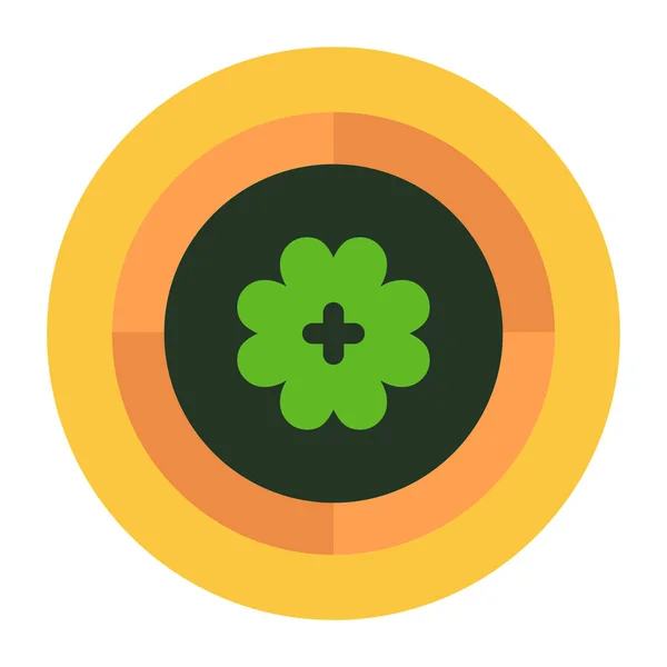 Circle Flower Spring Icon Flat Style — Wektor stockowy