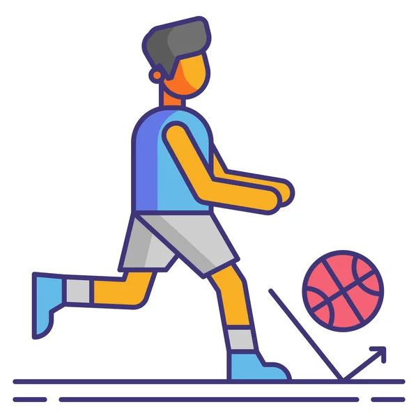 Pass Verplaatsen Basketbal Pictogram — Stockvector