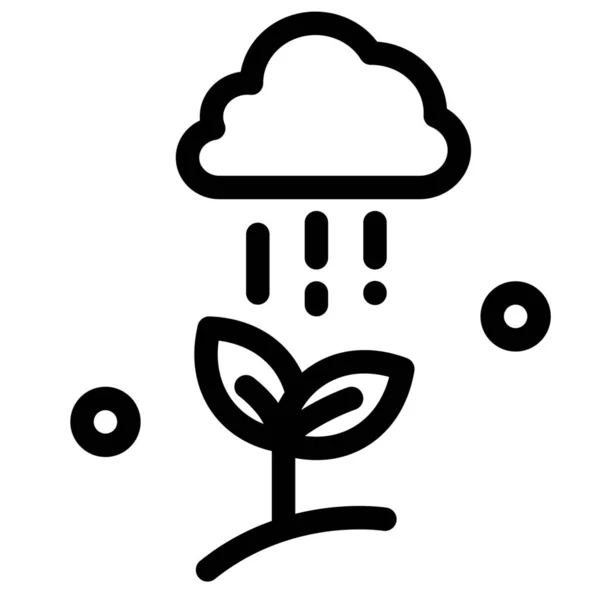 Ícone Chuva Natureza Nuvem Estilo Esboço —  Vetores de Stock
