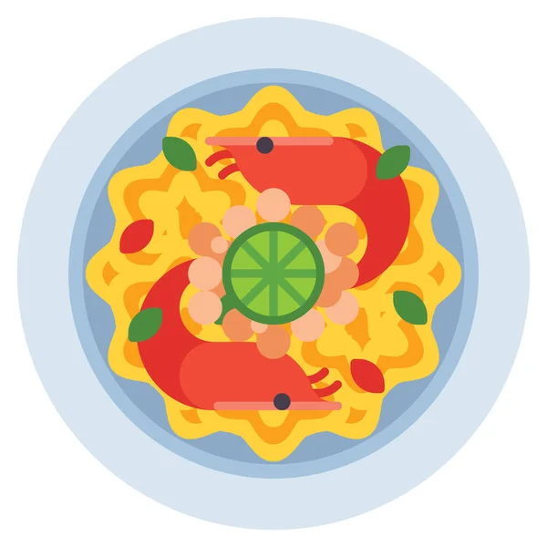 Pad Thai Icône Nourriture — Image vectorielle