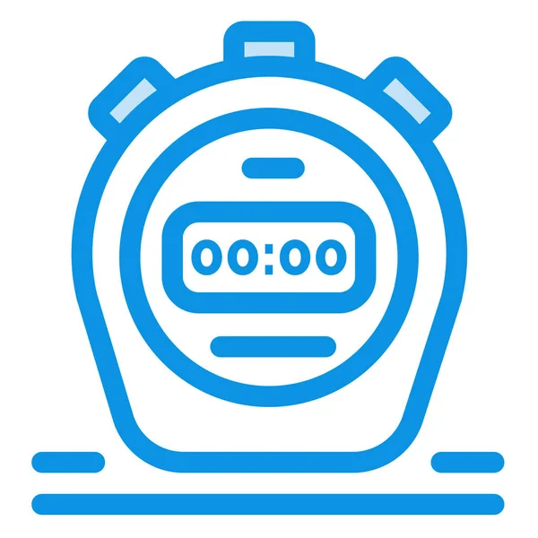 Stopwatch Timer Watch Icon Filled Outline Style — Stock Vector