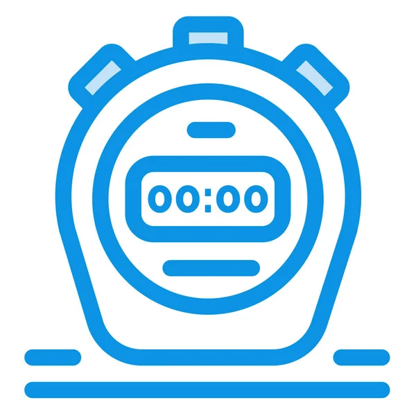 Cronómetro Reloj Reloj Icono Estilo Contorno Lleno — Vector de stock