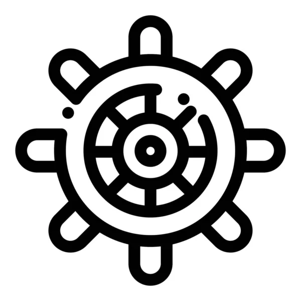 Barco Barco Rueda Icono — Vector de stock