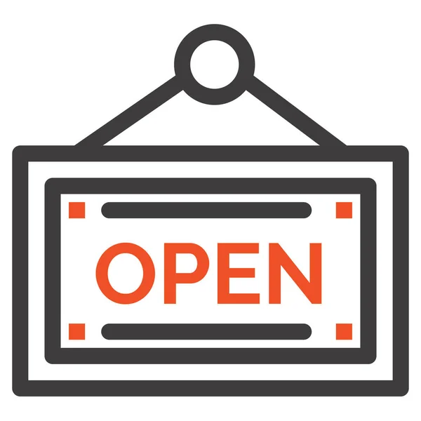Board Open Shop Ikon Vásárlás Kereskedelem Kategóriában — Stock Vector
