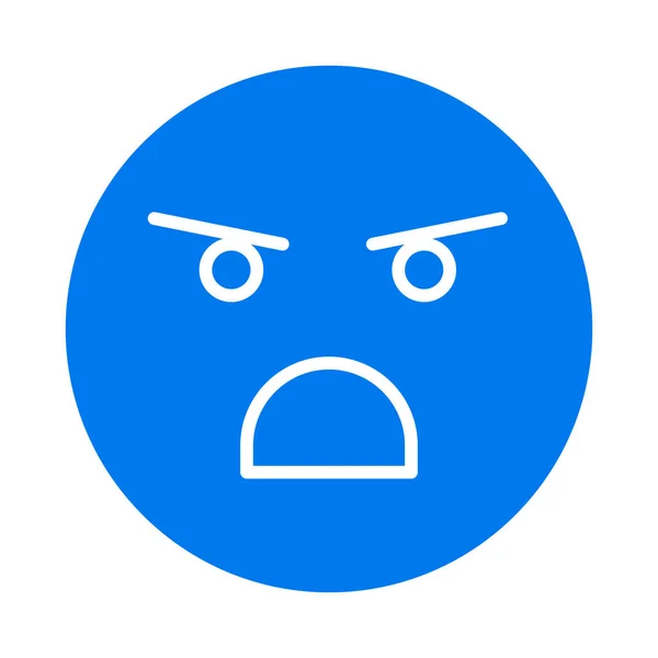 Emoji Emozione Debole Icona Stile Piatto — Vettoriale Stock