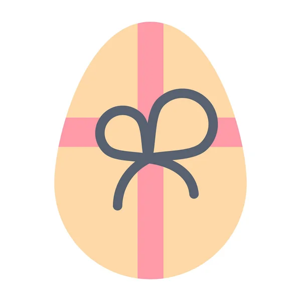 Icono Regalo Pascua Cumpleaños Estilo Plano — Vector de stock