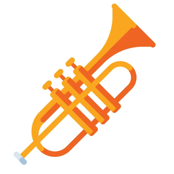 Trompet Muziekinstrument Icoon — Stockvector
