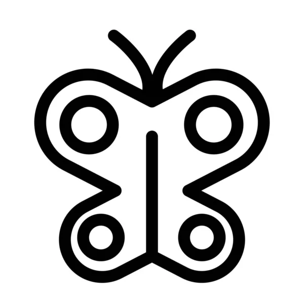 Ikona Owadów Motyl Stylu Zarysu — Wektor stockowy