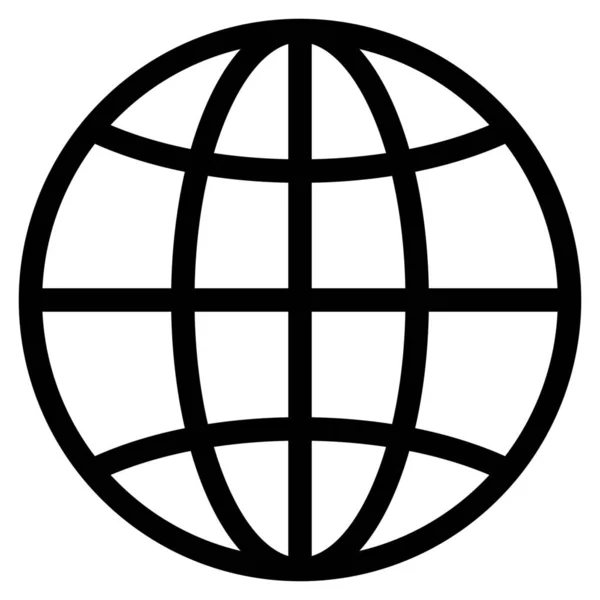 Projektowanie Ikona Globu Internet Stylu Zarysu — Wektor stockowy