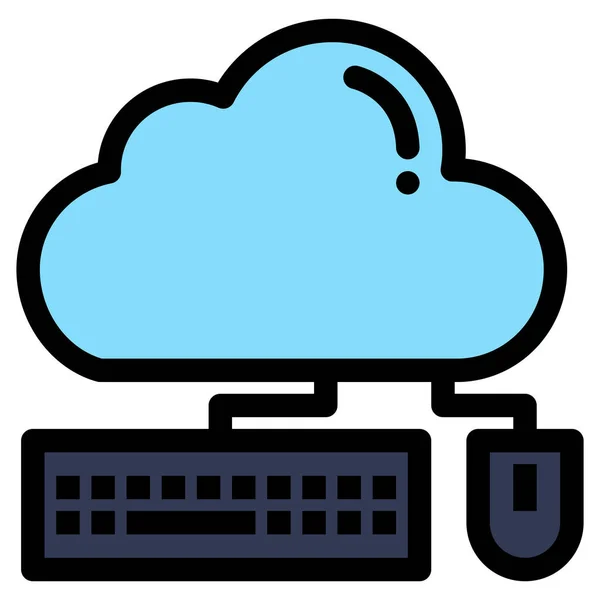 Cloud Computing Daten Symbol Der Infrastruktur Kategorie — Stockvektor