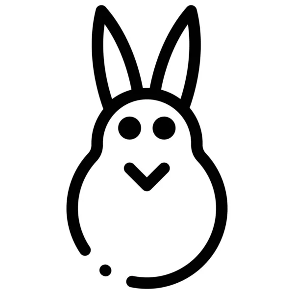 Bunny Easter Rabbit Icon Outline Style — Stock Vector