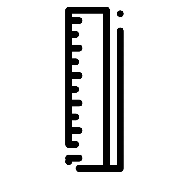 Ícone Escola Régua Educação Estilo Esboço — Vetor de Stock