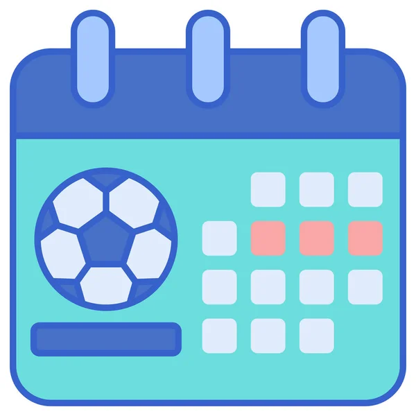Calendrier Match Icône Football — Image vectorielle