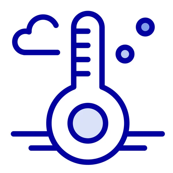 Иконка Термометра Весны Стиле Заполненного Контура — стоковый вектор