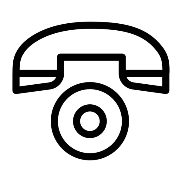 Telefoongesprek Telefoon Pictogram Grote Lijnen — Stockvector